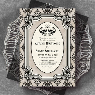 Invitation Carton d'invitation de mariage Halloween gothique