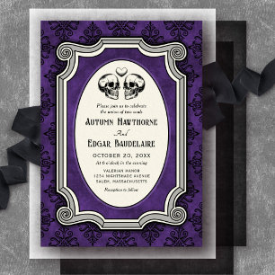 Invitation Carton d'invitation de mariage Halloween gothique