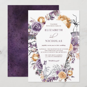 Invitation Carton d'invitation de mariage Halloween 'Jusqu'à 