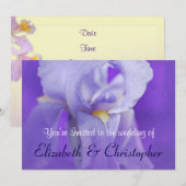 Invitation Carton d'invitation de mariage Iris Violet (Devant / Derrière)