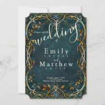 Carton d'invitation de mariage Majesté de la Terre