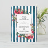 Invitation Carton d'invitation de mariage Midnight Teal (Debout devant)