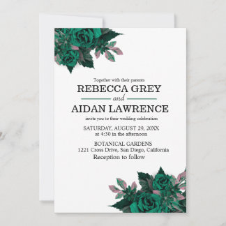 Invitation Carton d'invitation de mariage moderne au jardin f