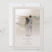 Carton d'invitation de mariage moderne avec date e