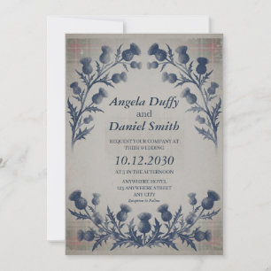 Invitation Carton d'invitation de mariage Nicolson Tartan Thi