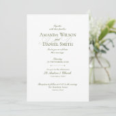 Invitation Carton d'invitation de mariage Olive Classique (Debout devant)