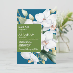 Invitation Carton d'invitation de mariage Orchidées blanches