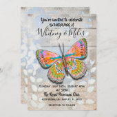 Invitation Carton d'invitation de mariage papillon Spring Fli (Devant / Derrière)