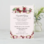 Invitation Carton d'invitation de mariage personnalisé aux ro (Debout devant)