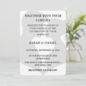 Invitation Carton d'invitation de mariage pour couple silhoue (Debout devant)