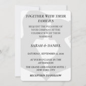 Invitation Carton d'invitation de mariage pour couple silhoue (Devant)