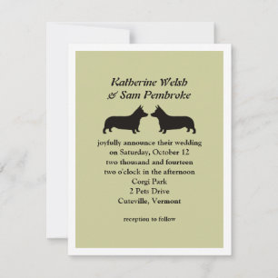 Invitation Carton d'invitation de mariage pour Pembroke Welsh