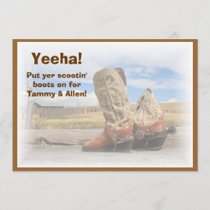 Invitation Carton d'invitation de mariage pour une danse West