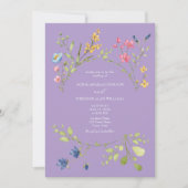 Invitation Carton d'invitation de mariage Printemps Violet (Devant)
