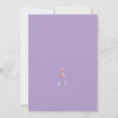 Invitation Carton d'invitation de mariage Printemps Violet (Dos)
