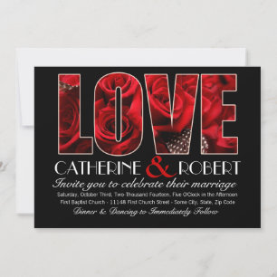 Invitation Carton d'invitation de mariage Purple Two Hearts S