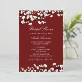 Invitation Carton d'invitation de mariage rouge Fleur de ceri (Debout devant)