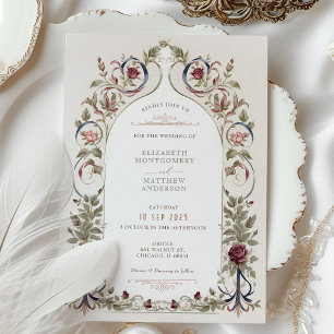Invitation Carton d'invitation de mariage Royal Victorian Bur