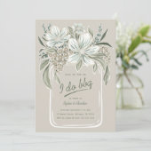 Invitation Carton d'invitation de mariage rustique pour coupl (Debout devant)