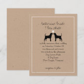 Invitation Carton d'invitation de mariage silhouettes de chie (Devant / Derrière)