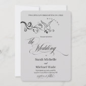Invitation Carton d'invitation de mariage Simple Classique oi (Devant)