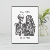 Invitation Carton d'invitation de mariage Squelettes jusqu'à (Debout devant)