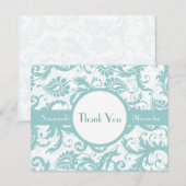 Invitation Carton d'invitation de mariage Tourbillons Damassé (Devant / Derrière)