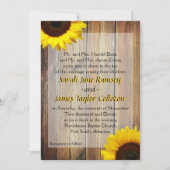 Invitation Carton d'invitation de mariage Tournesol (Devant)