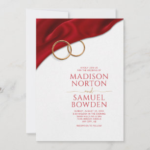 Invitation Carton d'invitation de mariage Velvet Rouge