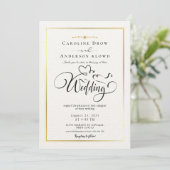 Invitation Carton d'invitation de mariage vidéo avec code QR (Debout devant)