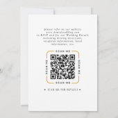 Invitation Carton d'invitation de mariage vidéo avec code QR (Dos)