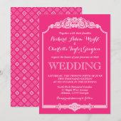 Invitation Carton d'invitation de mariage vintage et classiqu (Devant / Derrière)