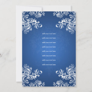Invitation Carton d'invitation de mariage Vintage Swirls 2 Sa