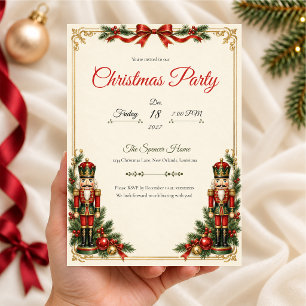 Invitation Carton d'invitation de Noël au casse-noisette roya