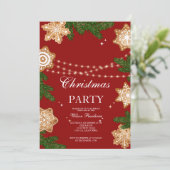 Invitation Carton d'invitation de Noël de luxe (Debout devant)