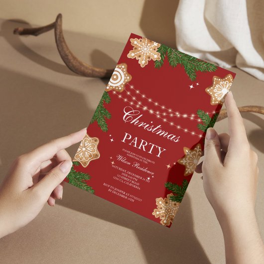Invitation Carton d'invitation de Noël de luxe