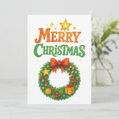 Invitation Carton d'invitation de Noël joyeux  (Debout devant)