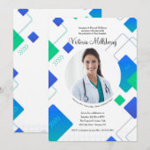 Invitation Carton d'invitation de photo de diplômé branché (Devant / Derrière)