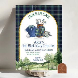 Invitation Carton d'invitation de premier anniversaire de gol