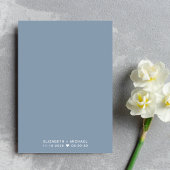 Invitation Carton d'invitation de réception bleu poussiéreux