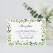 Invitation Carton d'invitation de réception de mariage à la v (Debout devant)
