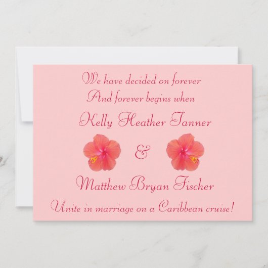 Invitation Carton d'invitation de réception de mariage au Tro (Devant)