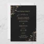 Invitation Carton d'invitation de réception de mariage Lignes (Devant)