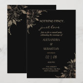 Invitation Carton d'invitation de réception de mariage Lignes (Devant / Derrière)