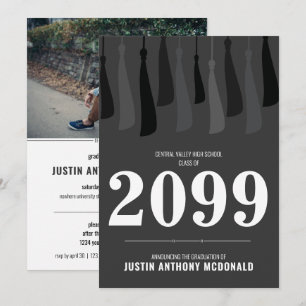 Invitation Carton d'invitation de remise de diplôme avec rang