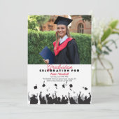 Invitation Carton d'invitation de remise de diplômes (Debout devant)