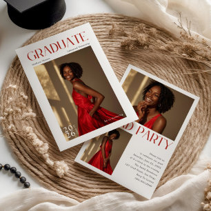 Invitation Carton d'invitation de remise de diplômes à typogr