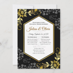 Invitation Carton d'invitation de répétition de mariage gothi