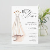Invitation Carton d'invitation de robe de mariée pour la fête (Debout devant)