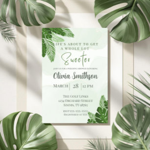 Invitation Carton d'invitation de shower de mariage Monstera